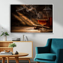 Whiskey and Cigar Wall Art Canvas Print by MyGreatCanvas | Canvas Wall Art Prints | Photo Prints & Wall Decor
