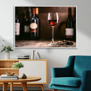 Red Wine and Bottle Canvas Print by MyGreatCanvas | Canvas Wall Art Prints | Photo Prints & Wall Decor