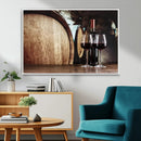 Wine and Barrel Wall Art Canvas Print by MyGreatCanvas | Canvas Wall Art Prints | Photo Prints & Wall Decor