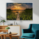 Lake and Flower Wall Art Canvas Print
