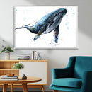 Watercolor Whale Wall Art Canvas Print by MyGreatCanvas | Canvas Wall Art Prints | Photo Prints & Wall Decor
