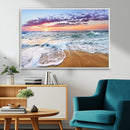 Coastal Sunset Art Beach Canvas Wall Art Print | Ocean Waves by MyGreatCanvas | Canvas Wall Art Prints | Photo Prints & Wall Decor