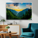 Green Forest Wall Art Canvas Print