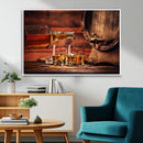 Whiskey and Cigar Canvas Wall Art | 3 Panel Bar Room Decor by MyGreatCanvas | Canvas Wall Art Prints | Photo Prints & Wall Decor