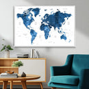 World Map Canvas Print – Framed Detailed Map of the World by MyGreatCanvas | Canvas Wall Art Prints | Photo Prints & Wall Decor
