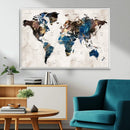 World Map Canvas Print – Framed Travel Map Wall Art for by MyGreatCanvas | Canvas Wall Art Prints | Photo Prints & Wall Decor