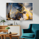 Large Abstract Wall Art Print -  Gold and Blue Abstract