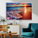 Colorful Coastal Sunset on the Beach Canvas Print, Ocean