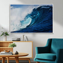 Ocean Wave at Sunset Canvas Art, Large Wall Print of Vibrant