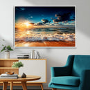 Golden Hour Sunset Over Ocean Waves Wall Art Canvas Print | by MyGreatCanvas | Canvas Wall Art Prints | Photo Prints & Wall Decor