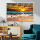 Golden Sunset Beach Canvas Wall Art – Triptych Seascape by MyGreatCanvas | Canvas Wall Art Prints | Photo Prints & Wall Decor