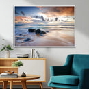Serene Weather On The Beach Wall Art Canvas Print