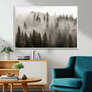 Foggy Mountain Wall Art | 3-Panel Foggy Forest and Mountain