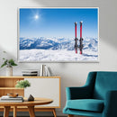 Ski Season Snow Wall Art Canvas Print