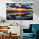 Beach Sunset Print - Stunning Ocean Canvas Artwork with by MyGreatCanvas | Canvas Wall Art Prints | Photo Prints & Wall Decor