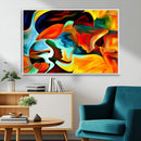 Human Love Figures Abstract Wall Art Canvas Print
