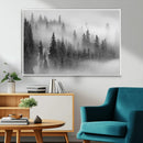 Foggy Misty Forest Canvas Wall Art – Black and White by MyGreatCanvas | Canvas Wall Art Prints | Photo Prints & Wall Decor