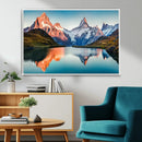 Landscape Mountain and Lake View Wall Art Canvas Print