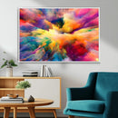 Blazing Vibrant Colors Cloud Wall Art Canvas Print