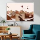 Boho Wall Art Canvas Print Set Mid-Century Prints Bohemian