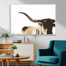 Texas Longhorn Wall Art Canvas Print | 3-Panel Large