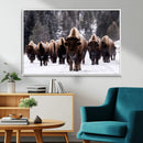 Bison Wall Art Canvas Print- Bison Herd Canvas Wall Art –