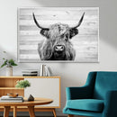 Scottish Highland Cow Cattle Art Print on Wood Background by MyGreatCanvas | Canvas Wall Art Prints | Photo Prints & Wall Decor