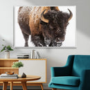 Bison Wall Art Canvas Print For Farmhouse, Wild Animal Wall by MyGreatCanvas | Canvas Wall Art Prints | Photo Prints & Wall Decor