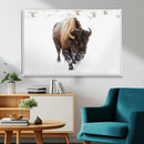 Bison Winter Wall Art Canvas Print For Farmhouse Decor