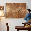 Tree Ring Canvas Art, Rustic Wood Grain Wall Art, Tree Slice