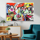 Picasso Style Art Abstract Canvas Wall Art Print , Colorful