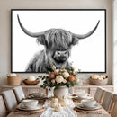 Scottish Highland Cow Cattle Art Print Wall Art Canvas Print