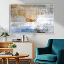 Blue Multi Panel Abstract Wall Art Canvas, Abstract Blue and
