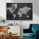 World Map Canvas Print – Detailed Map of the World Wall Art