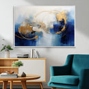Navy Blue Abstract Wall Art Canvas Print
