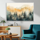 Abstract Forest Print - Mountain Wall Art | Autumn Landscape