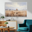 Golden Fields Wall Art Print Canvas – Serene Landscape of