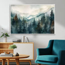 Serenity Forest Wall Art Canvas | Foggy Mountain Landscape