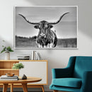 Texas Longhorn Cow Wall Art, Texas Longhorn Canvas, Cattle