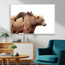 Mother and Baby Bear Canvas Wall Art - Adorable Wildlife by MyGreatCanvas | Canvas Wall Art Prints | Photo Prints & Wall Decor