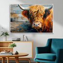 Highland Cow Abstract Canvas Wall Art – Bold Farmhouse