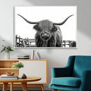 Longhorn Canvas Print, Bighorn Cow Wall Art Canvas Print