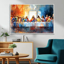 Abstract Watercolor The Last Supper Wall Art