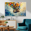UP-Inspired Floating House with Balloons Canvas Art –