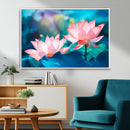 Pink Lotus Flower Canvas Wall Art | Vibrant Floral Wall by MyGreatCanvas | Canvas Wall Art Prints | Photo Prints & Wall Decor