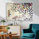 Banksy Wall Art - Banksy Girl Butterfly Graffiti Wall Art