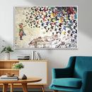 Banksy Wall Art - Banksy Girl Butterfly Graffiti Wall Art
