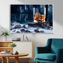 Whiskey Ice Wall Art Canvas Print