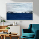 Navy Blue Abstract Wall Art Canvas Print