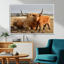 Highland Cow Canvas Wall Art Animal Print for Farm House